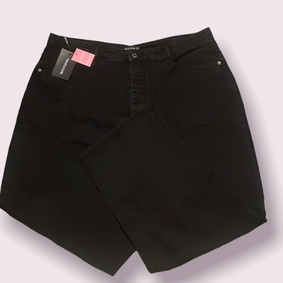PRETTY Little Things‎ Plus Boyfriend Black Jeans Size 26 High Waist NWT - Picture 3 of 13